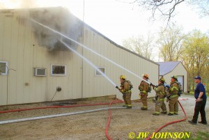 FF`s Double Up on Efforts to Extinguish Fire Above Home