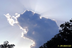 Backlit Cloud and Sunbeams