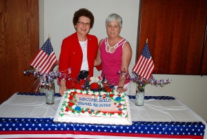 Mom and Vanessa With Cake