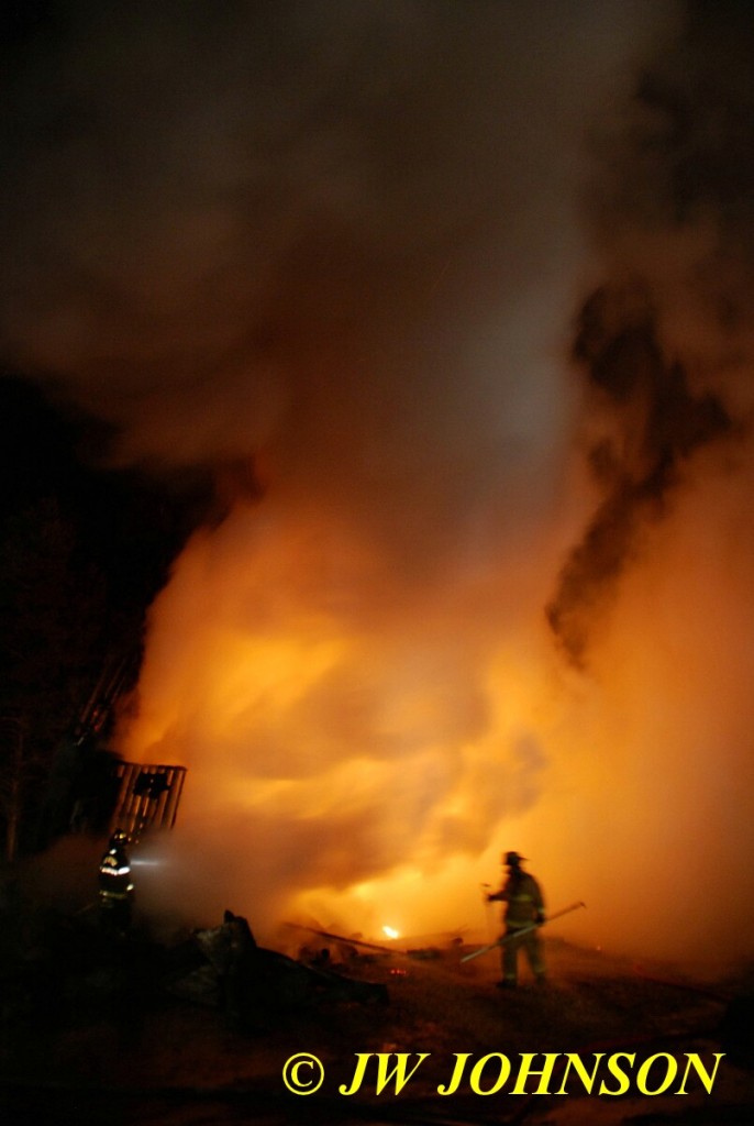 Carefully Picking His Way Thru Smoke