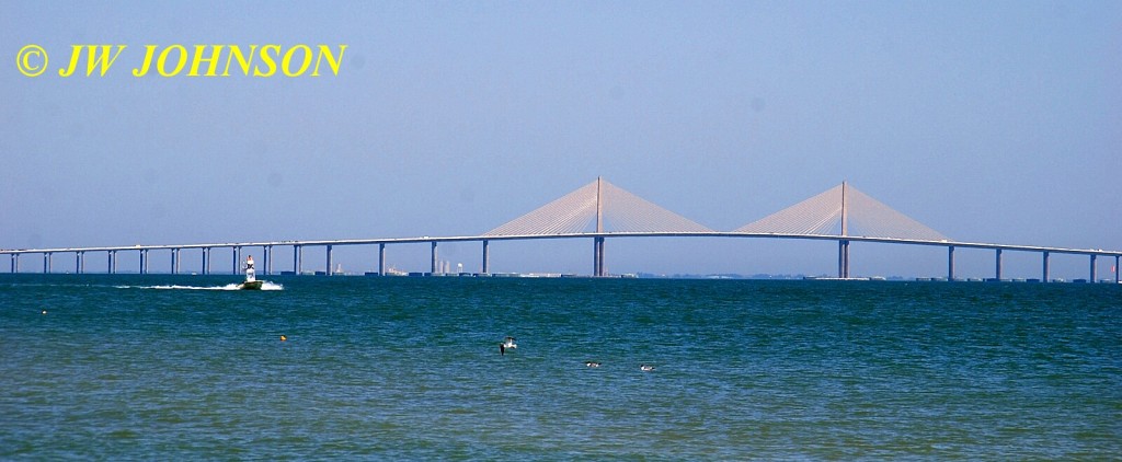 Sunshine Gateway Bridge and Speedboat