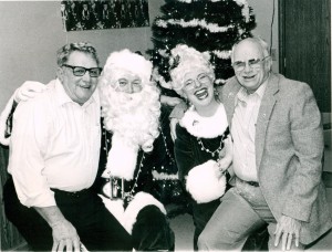 Dad and Bob Marsh Visit Santa and Mrs Claus