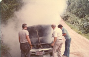 Dad and Ralph Hit Car Fire with Extinguisher