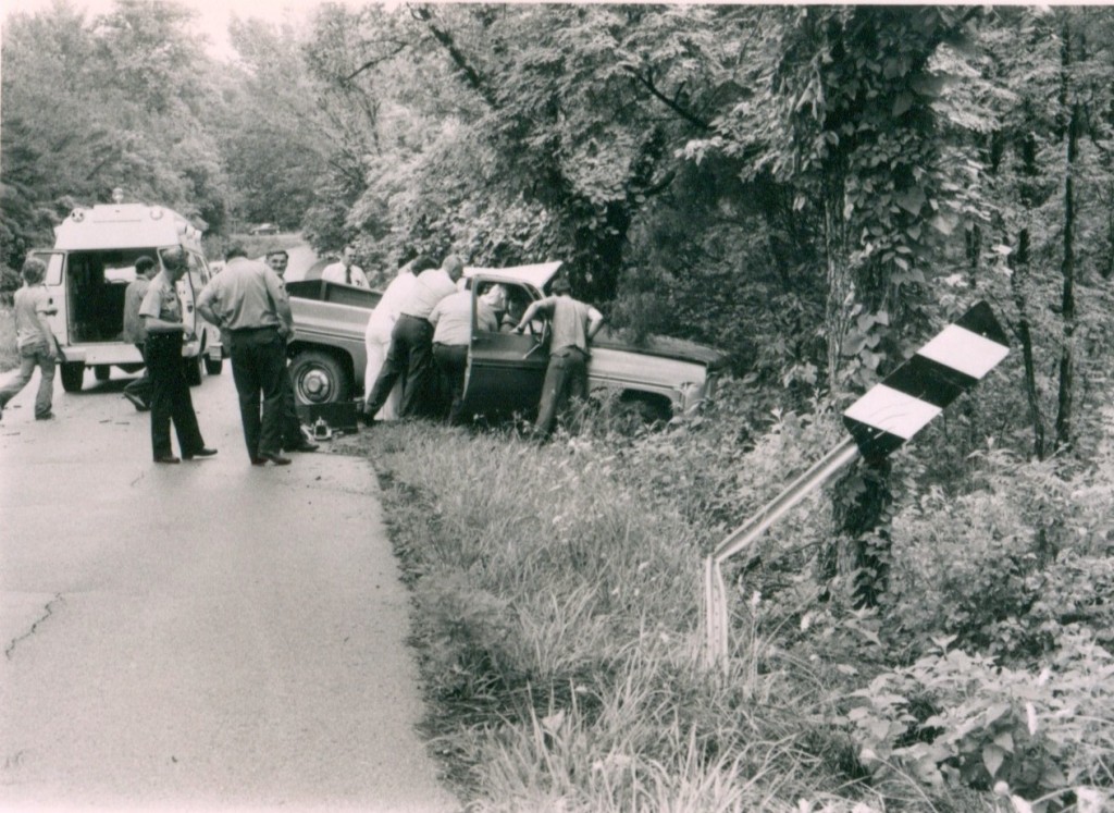 Extricating Melvin Halmich from his Truck