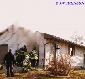 32 BFD Crews Enter Garage