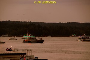 00H Sunset Fireboat Goes Out Into Harbor