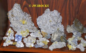 10 Pyrite & Chalco Calcite Pieces