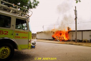 32 OFD Lays Line In Prepares to Attack Fire