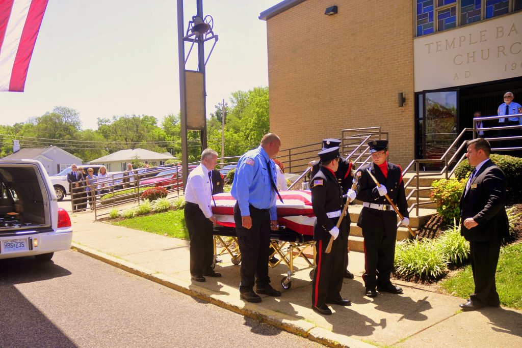 53 Pallbearers Prepare to Load Casket